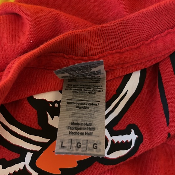 Tampa Bay Buccaneers Graphic Logo Buccaneer Red Gildan T-Shirt Size L - Picture 5 of 5